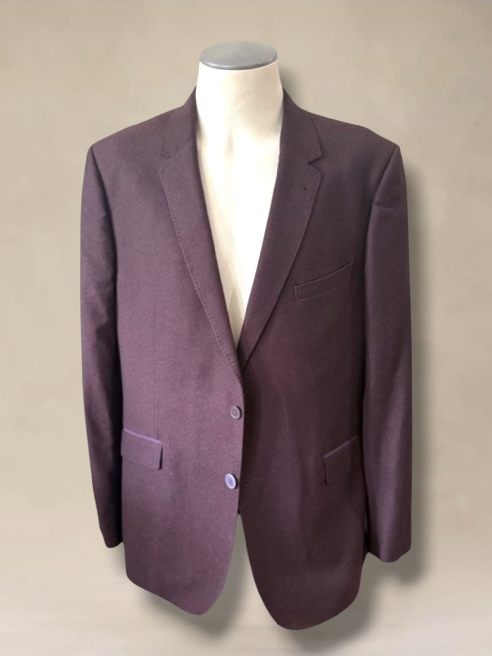 New! TED BAKER London Modern Fit Wool Brown Jacket Blazer Size 44R